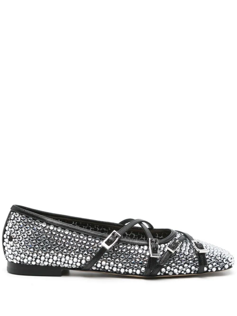 MACH & MACH Embellished Fabric Ballerinas with Strap