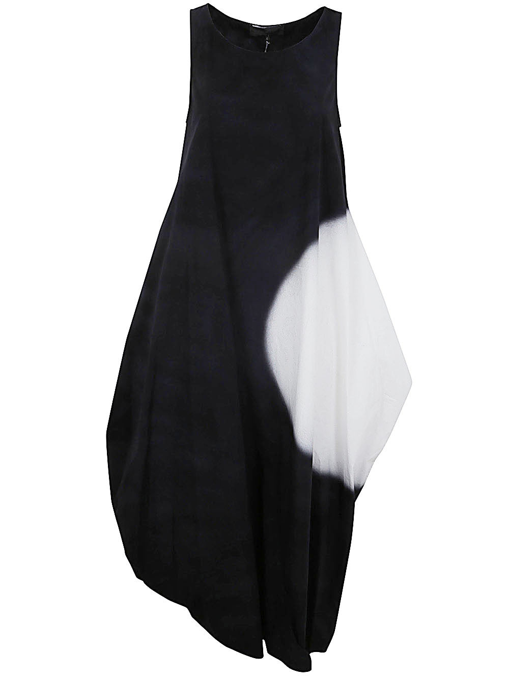 MARIA CALDERARA Elegant Long Dress with Unique Detailing