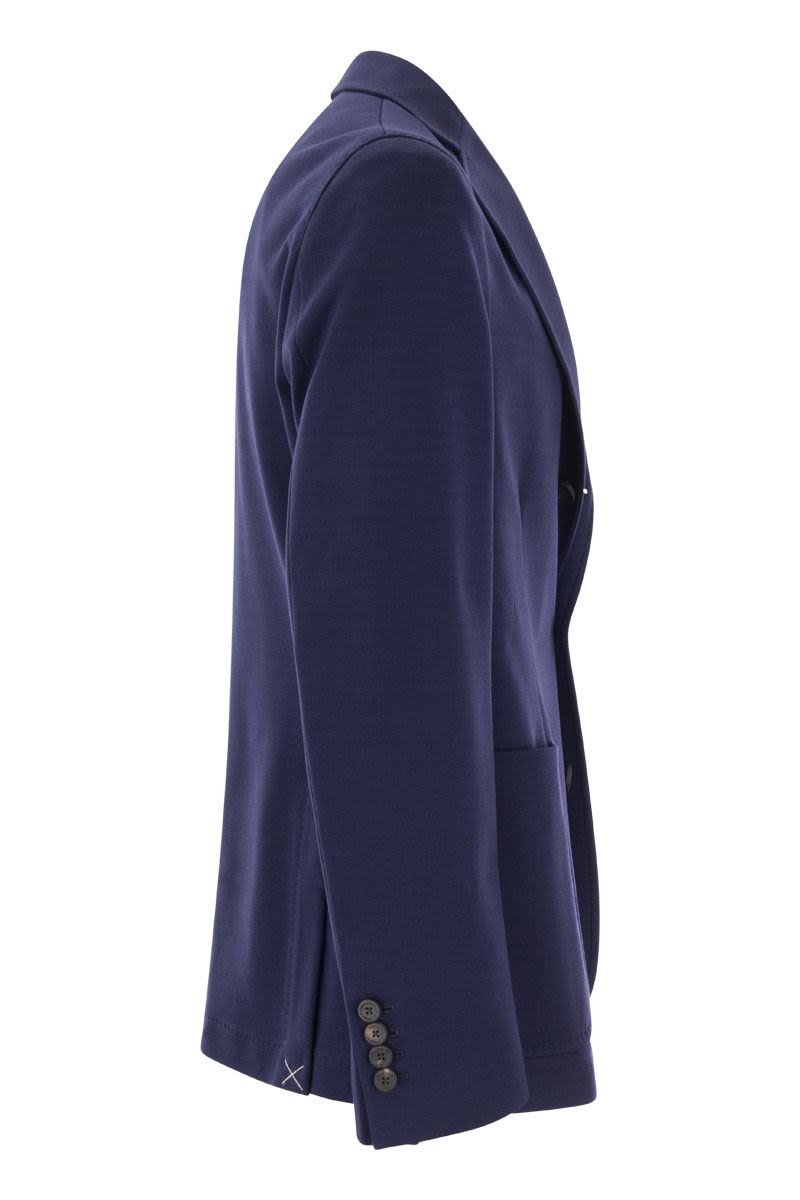 PESERICO Men's Single-Breasted Cotton Blend Blazer