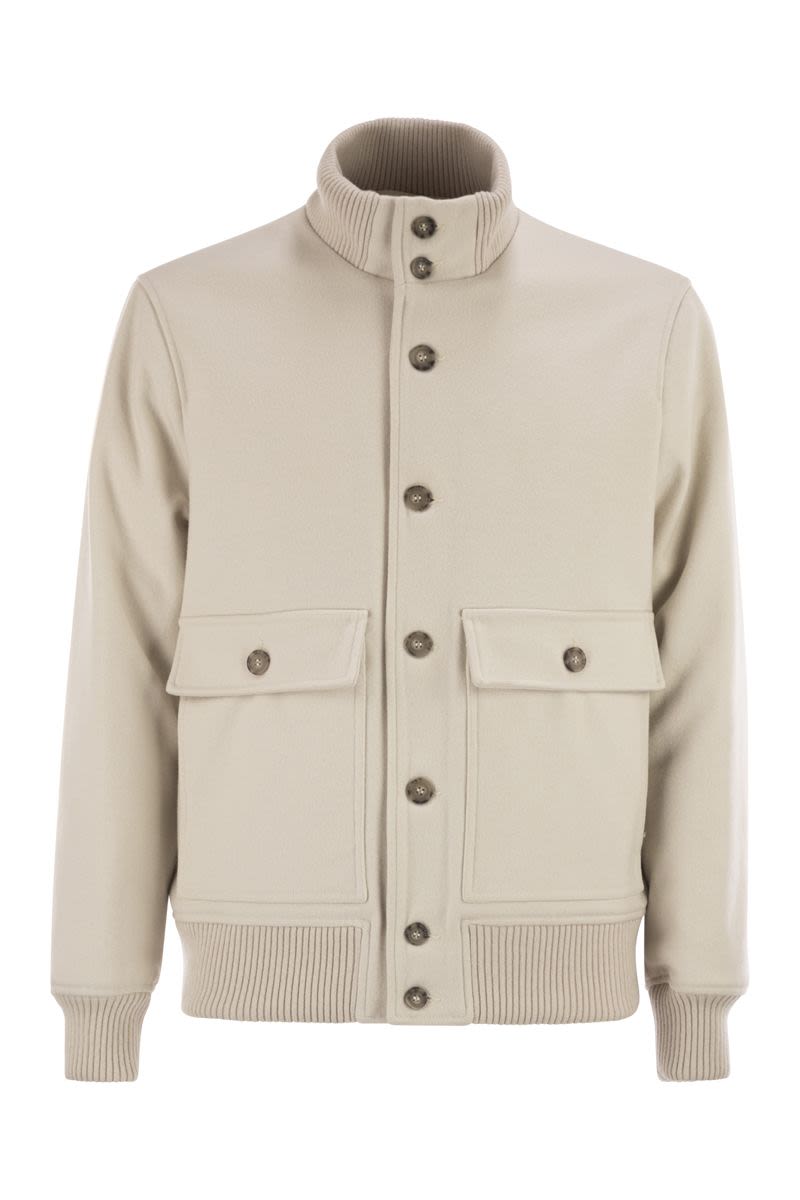 PESERICO Wool and Cashmere Bomber Jacket