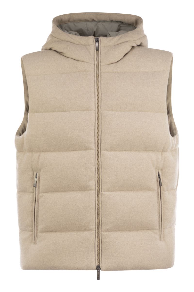 PESERICO Men's Down-Filled Hooded Vest