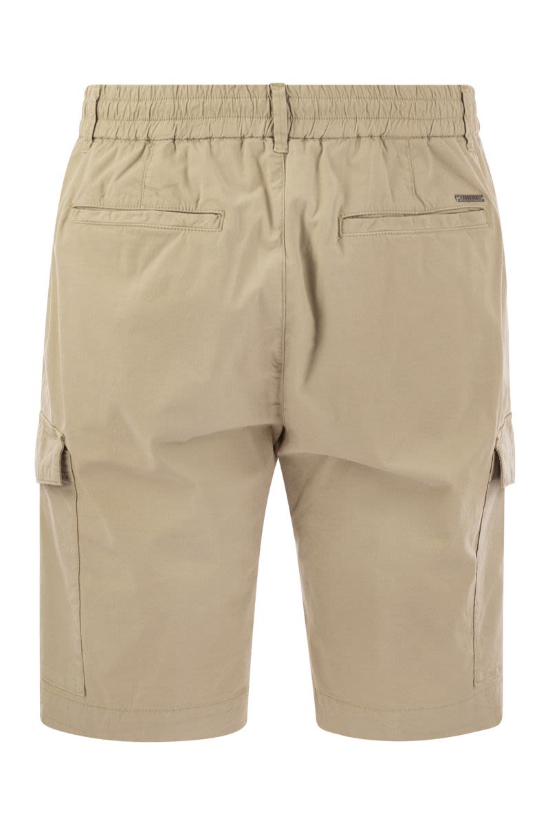 PESERICO Lightweight Cotton Lyocell Canvas Jogger Bermuda Shorts