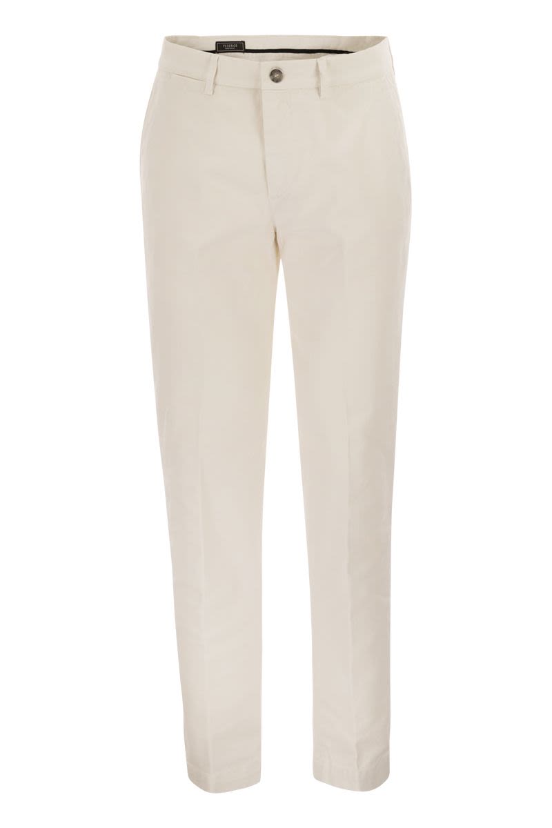 PESERICO Stretch Cotton Gabardine Chino Trousers - Regular Fit