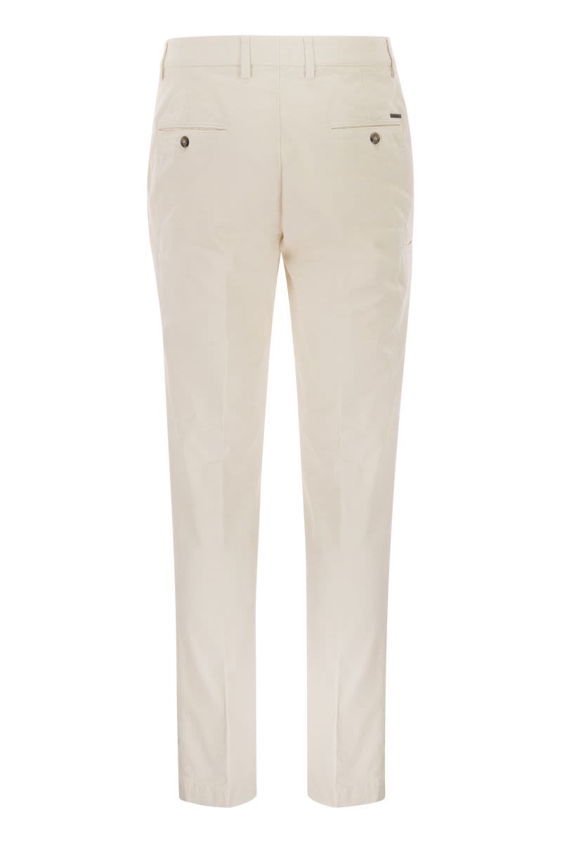 PESERICO Stretch Cotton Gabardine Chino Trousers - Regular Fit
