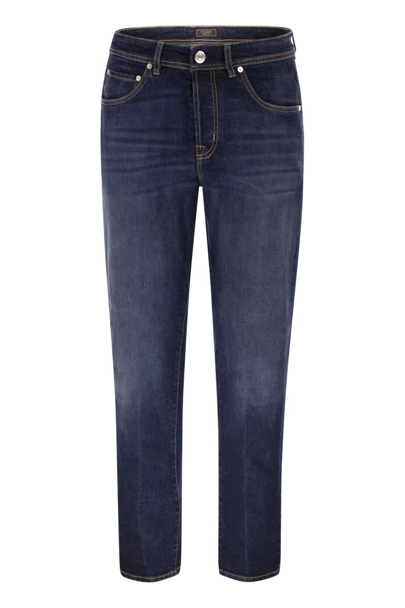 PESERICO 5-Pocket Stretch Cotton Twill Denim Trousers