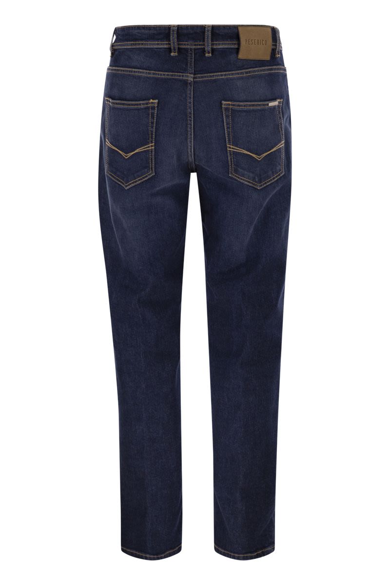 PESERICO 5-Pocket Stretch Cotton Twill Denim Trousers