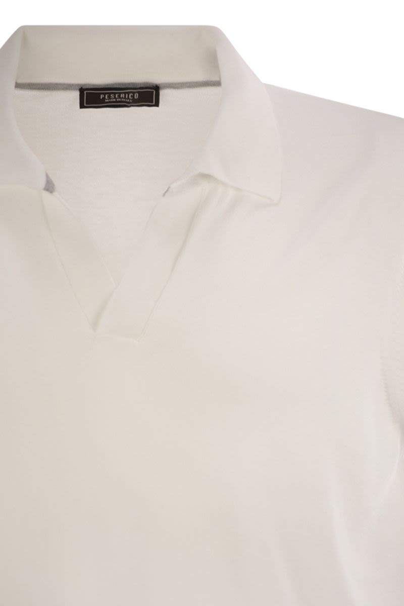 PESERICO Pure Cotton Yarn Polo Shirt for Men