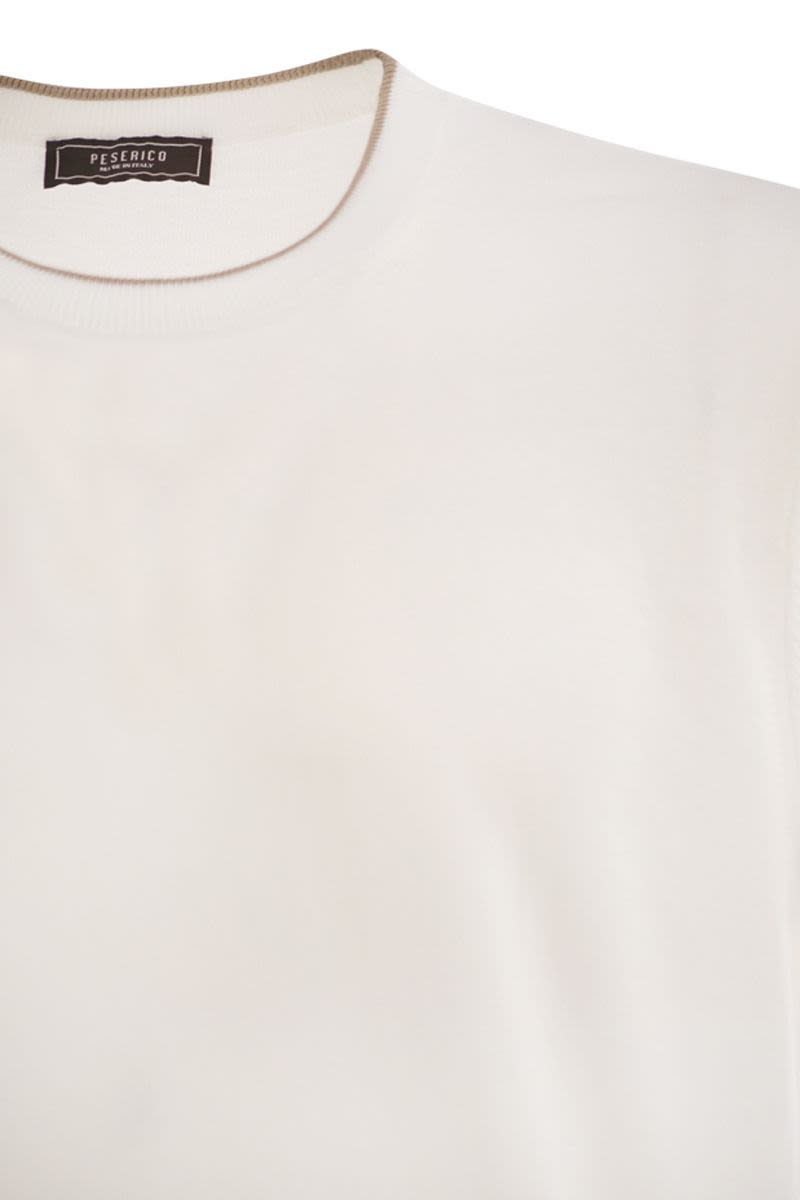 PESERICO Pure Cotton Yarn T-Shirt for Men - Regular Fit