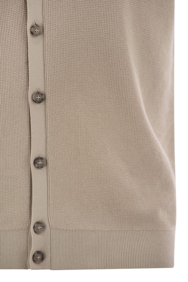 PESERICO Pure Cotton Sail Collar Cardigan for Men