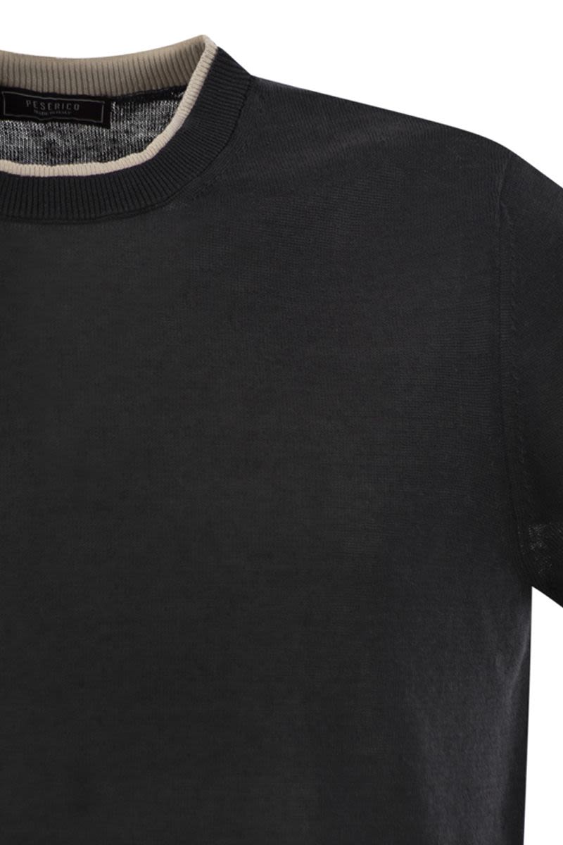 PESERICO Linen and Cotton Yarn T-Shirt