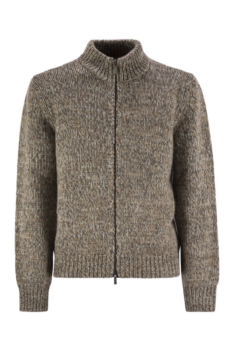 PESERICO Wool-Blend Turtleneck Cardigan for Men