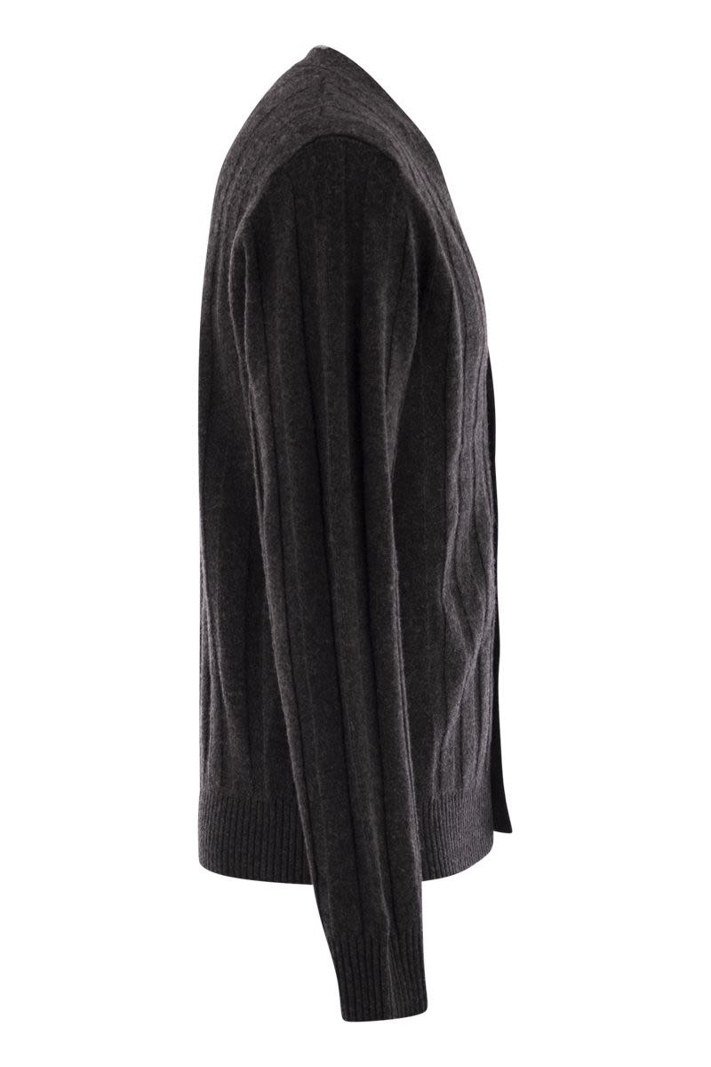 PESERICO V-Neck Wool and Cashmere Cardigan