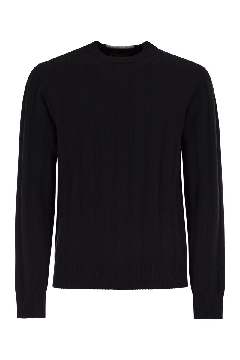PESERICO Ribbed Wool and Cashmere Jumper for Men