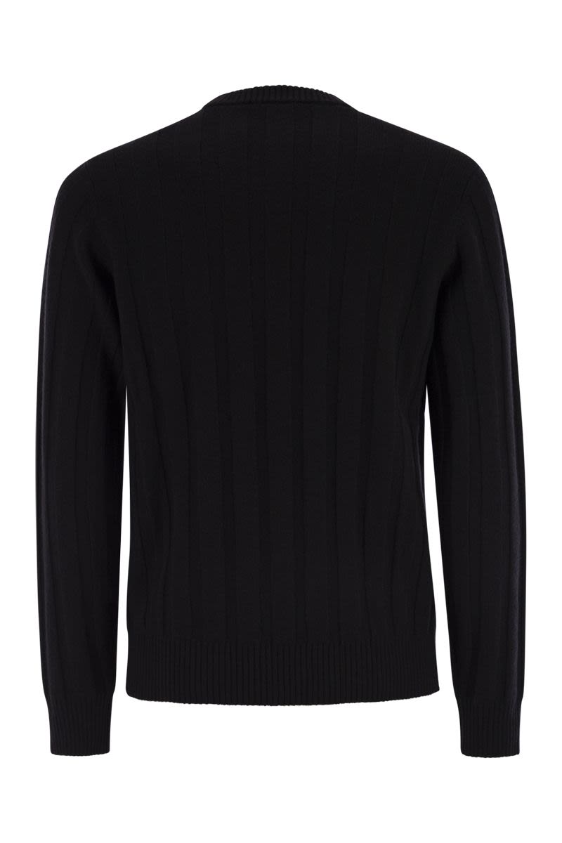 PESERICO Ribbed Wool and Cashmere Jumper for Men
