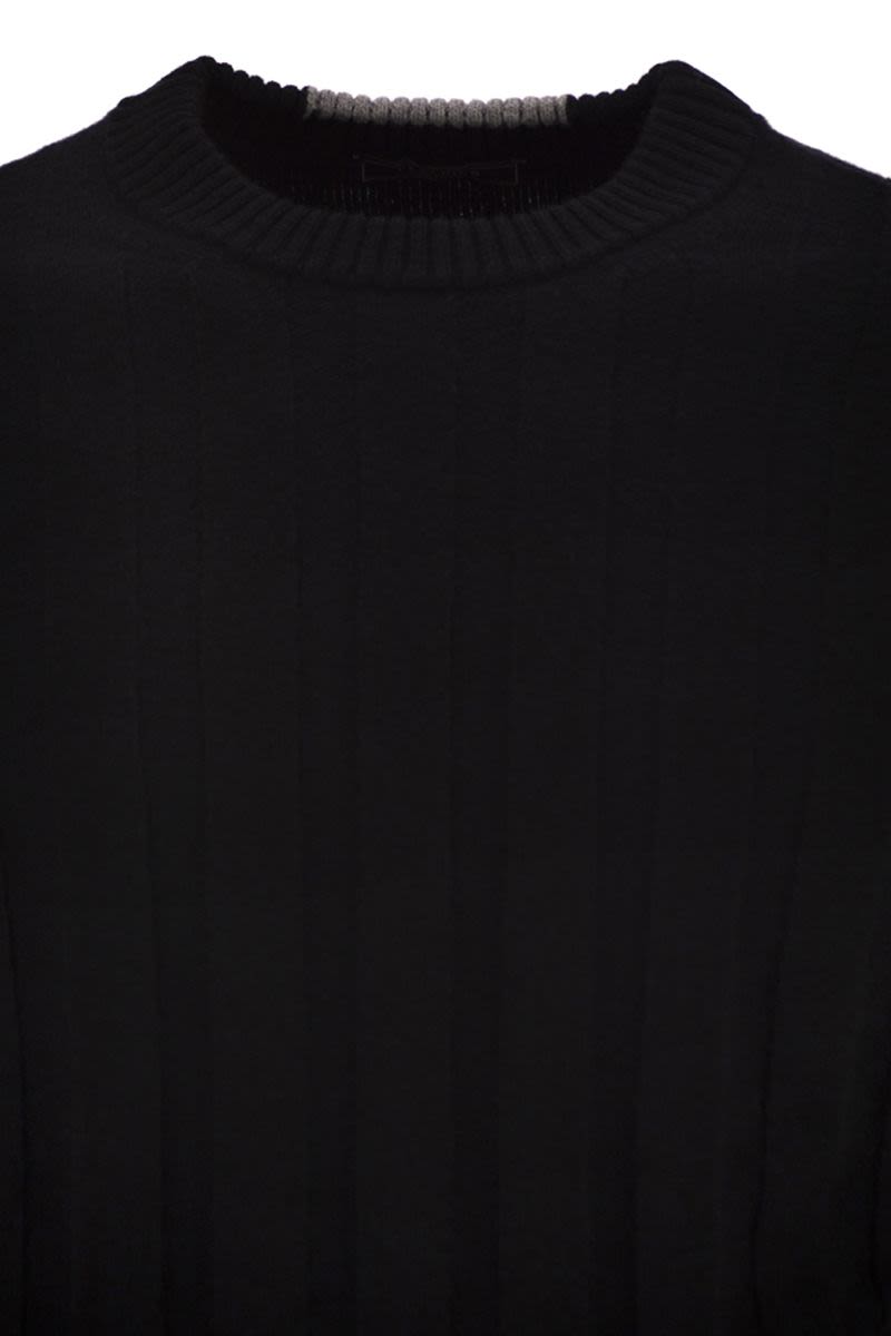 PESERICO Ribbed Wool and Cashmere Jumper for Men