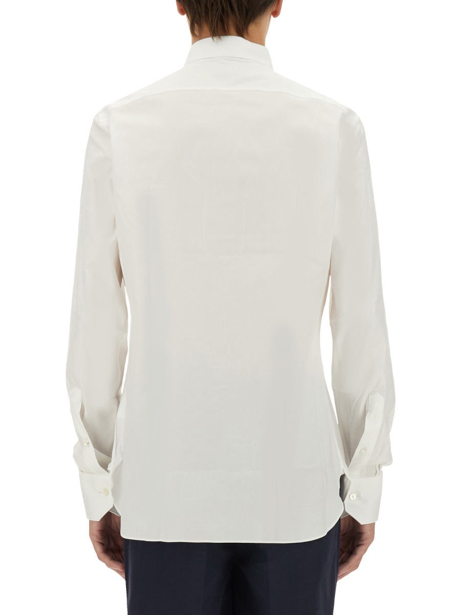 ZEGNA Men's Stretch Cotton Shirt - Size 39