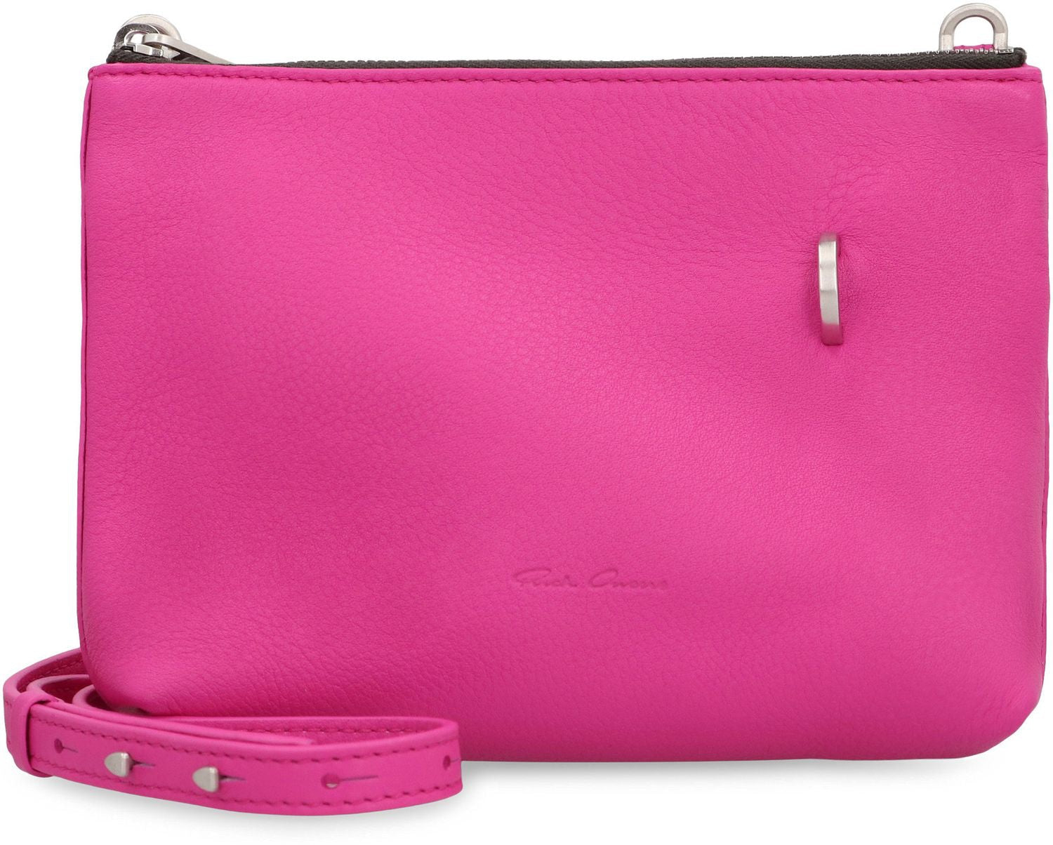 RICK OWENS Mini Leather Shoulder Handbag with Adjustable Strap