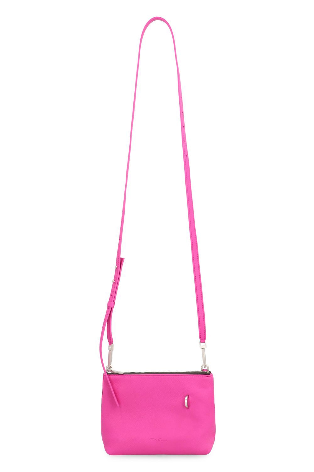 RICK OWENS Mini Leather Shoulder Handbag with Adjustable Strap