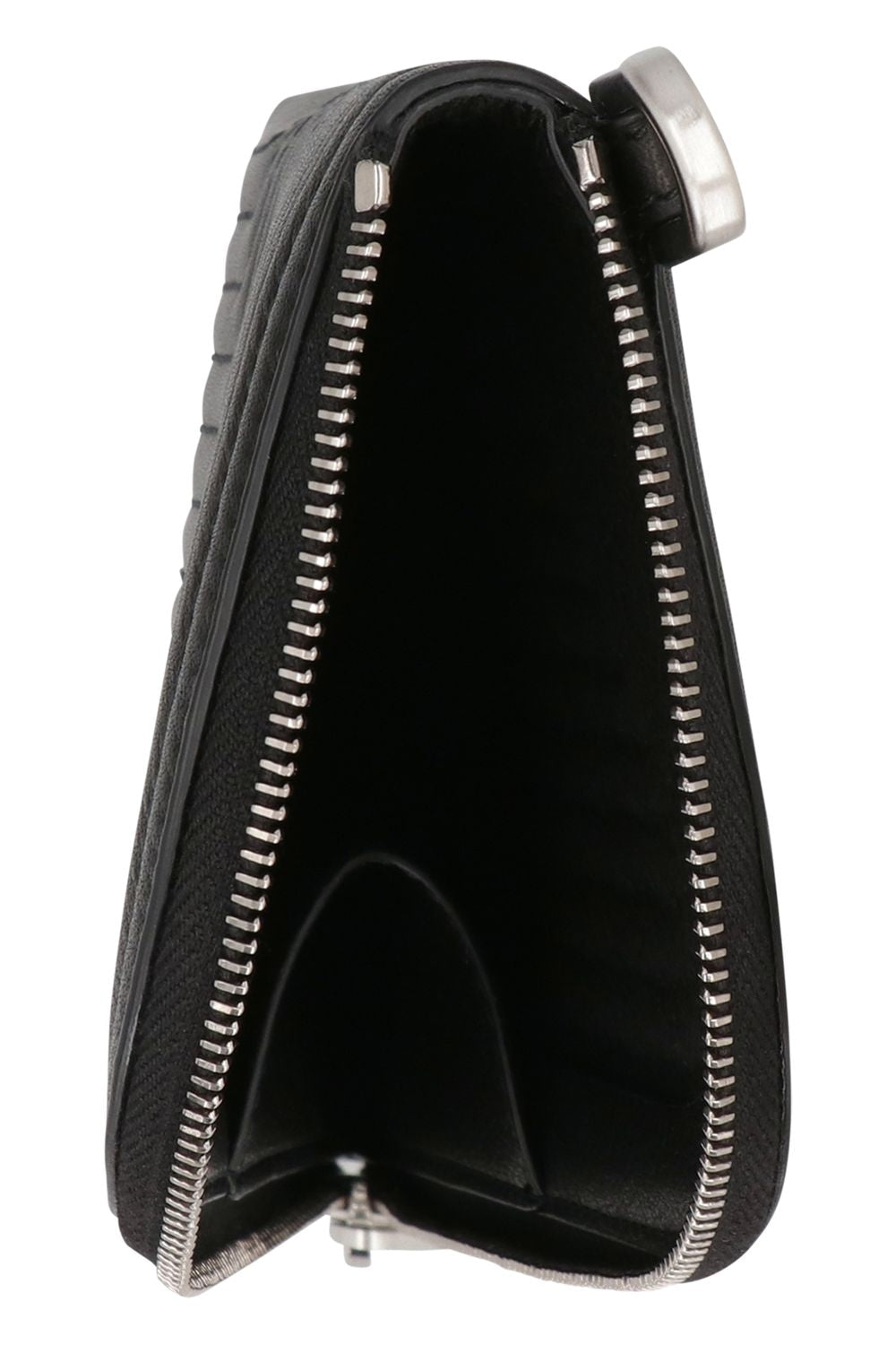 RICK OWENS Mini Leather Wallet with Decorative Stitching