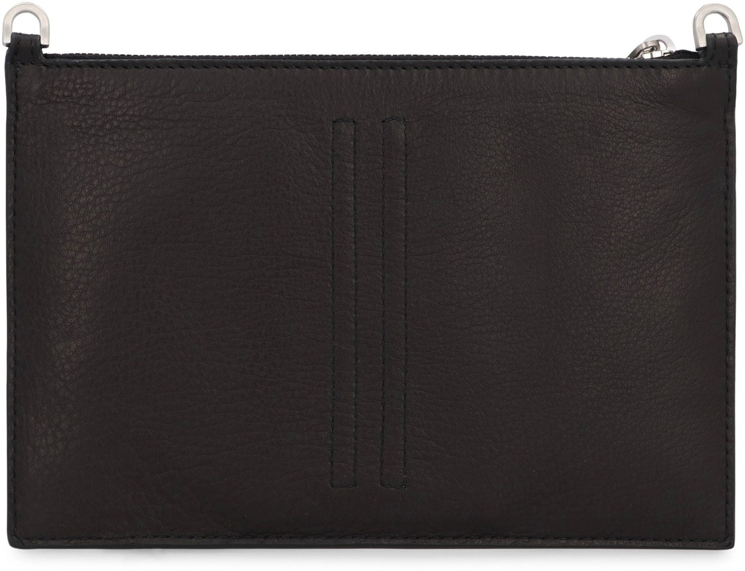 RICK OWENS Genuine Leather Clutch Bag - 22.5 cm x 14.5 cm