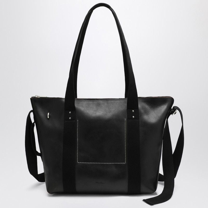 RICK OWENS Leather Trolley Tote Handbag