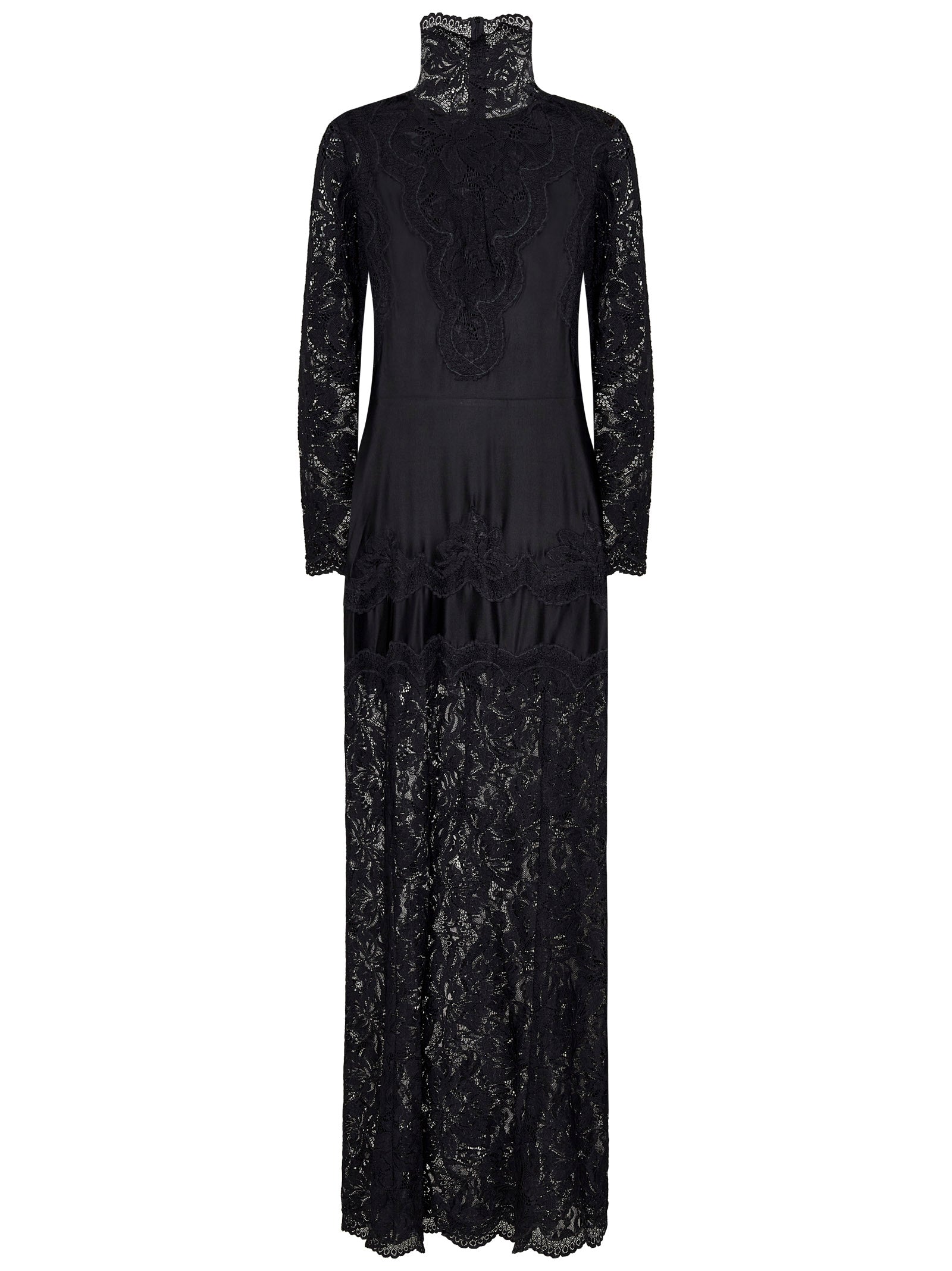 RABANNE Elegant Floral Lace Mini Dress with Chic Slit