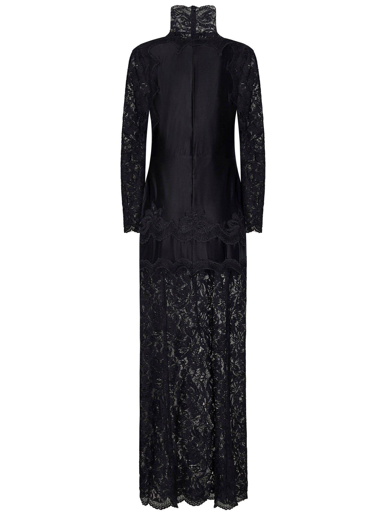 RABANNE Elegant Floral Lace Mini Dress with Chic Slit