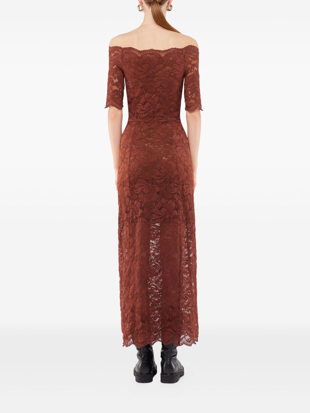 RABANNE Chic Floral Lace Midi Dress for Women