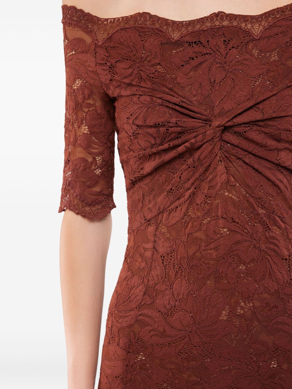 RABANNE Chic Floral Lace Midi Dress for Women