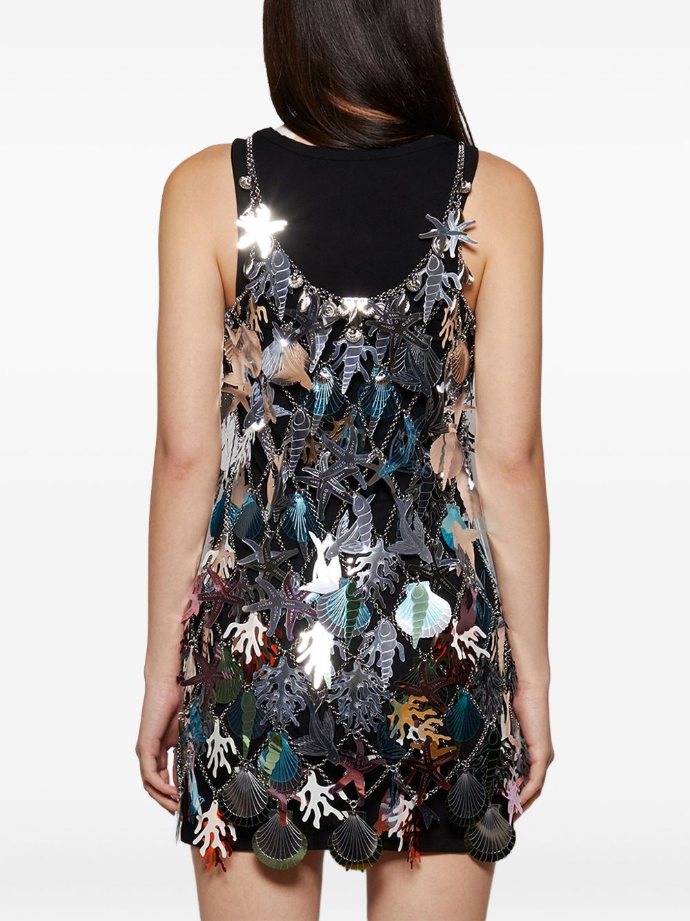 RABANNE Mini Dress with Unique Sea Shell Charm Design