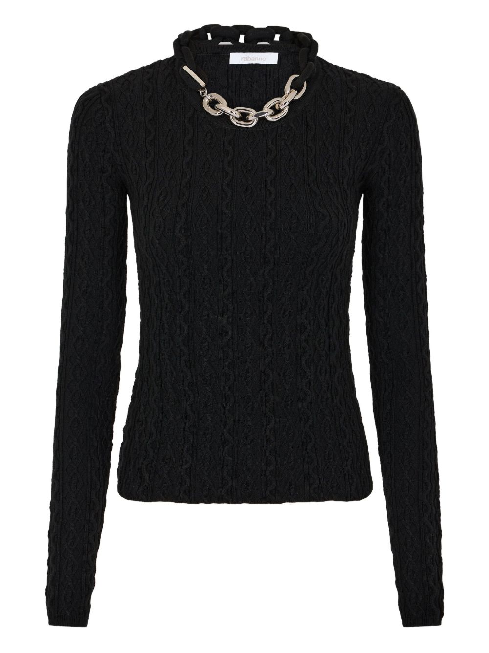 RABANNE Fitted Sweater with XL Link Chain Detail