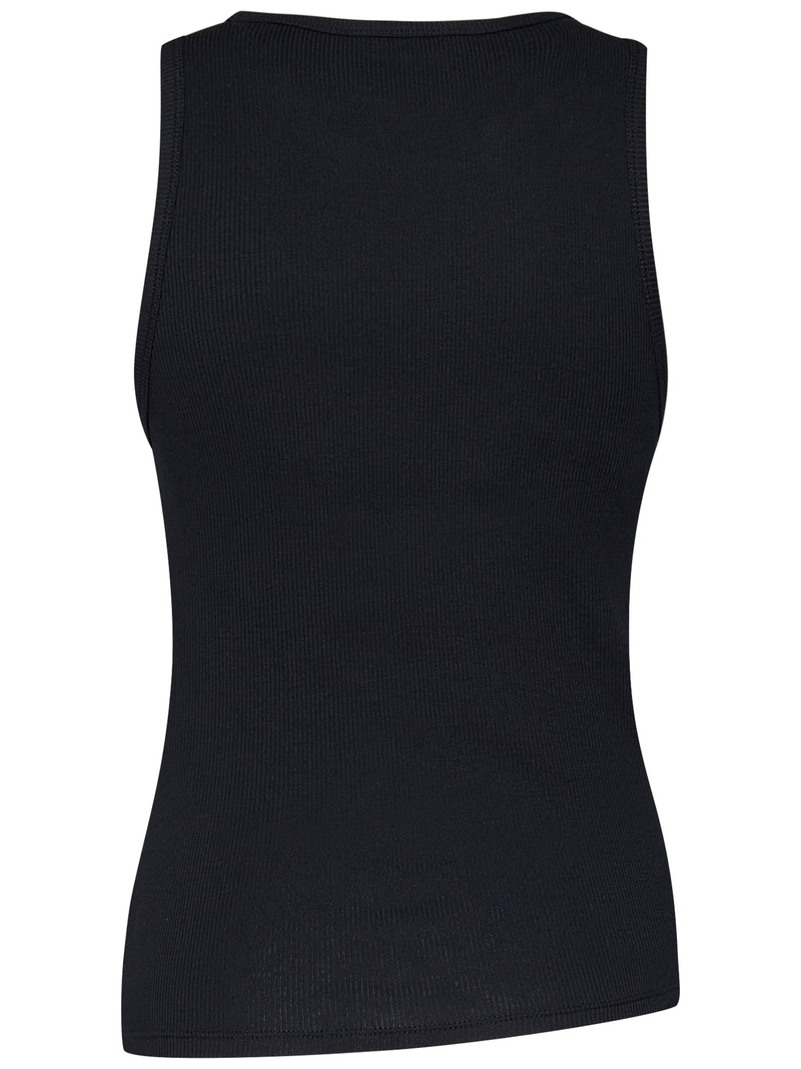 RABANNE Ribbed Tank Top with Metal Piercing Detail - Size 42 IT