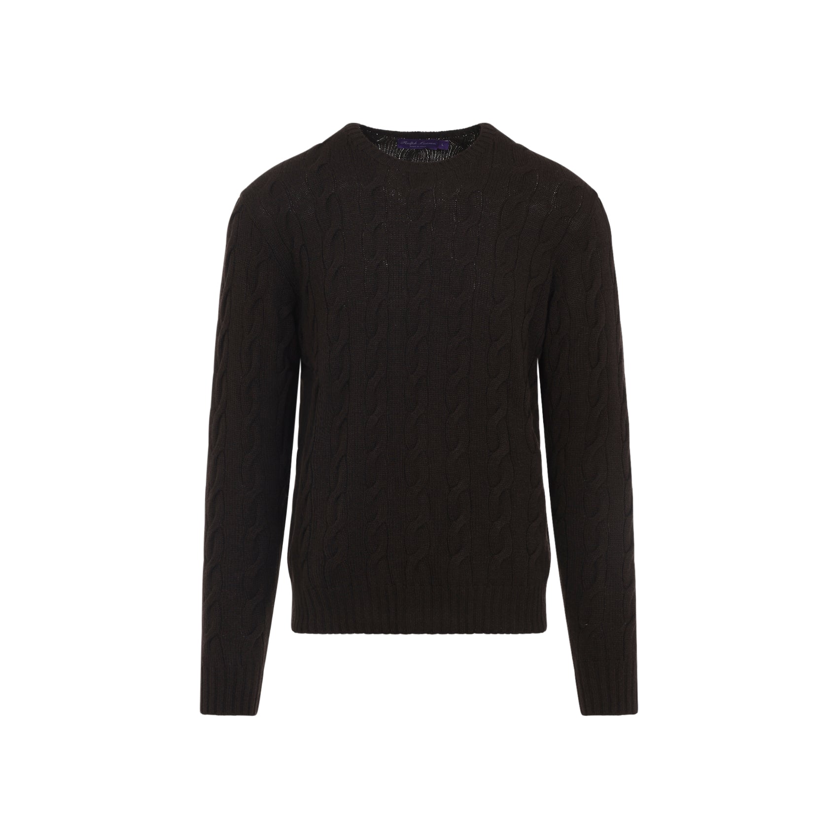 RALPH LAUREN PURPLE LABE Cable Knit Cashmere Pullover Sweater for Men