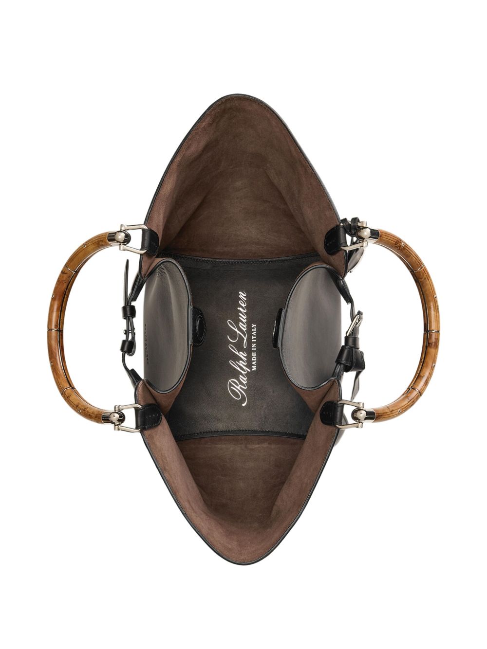 RALPH LAUREN Elegant Leather Handbag with Removable Strap