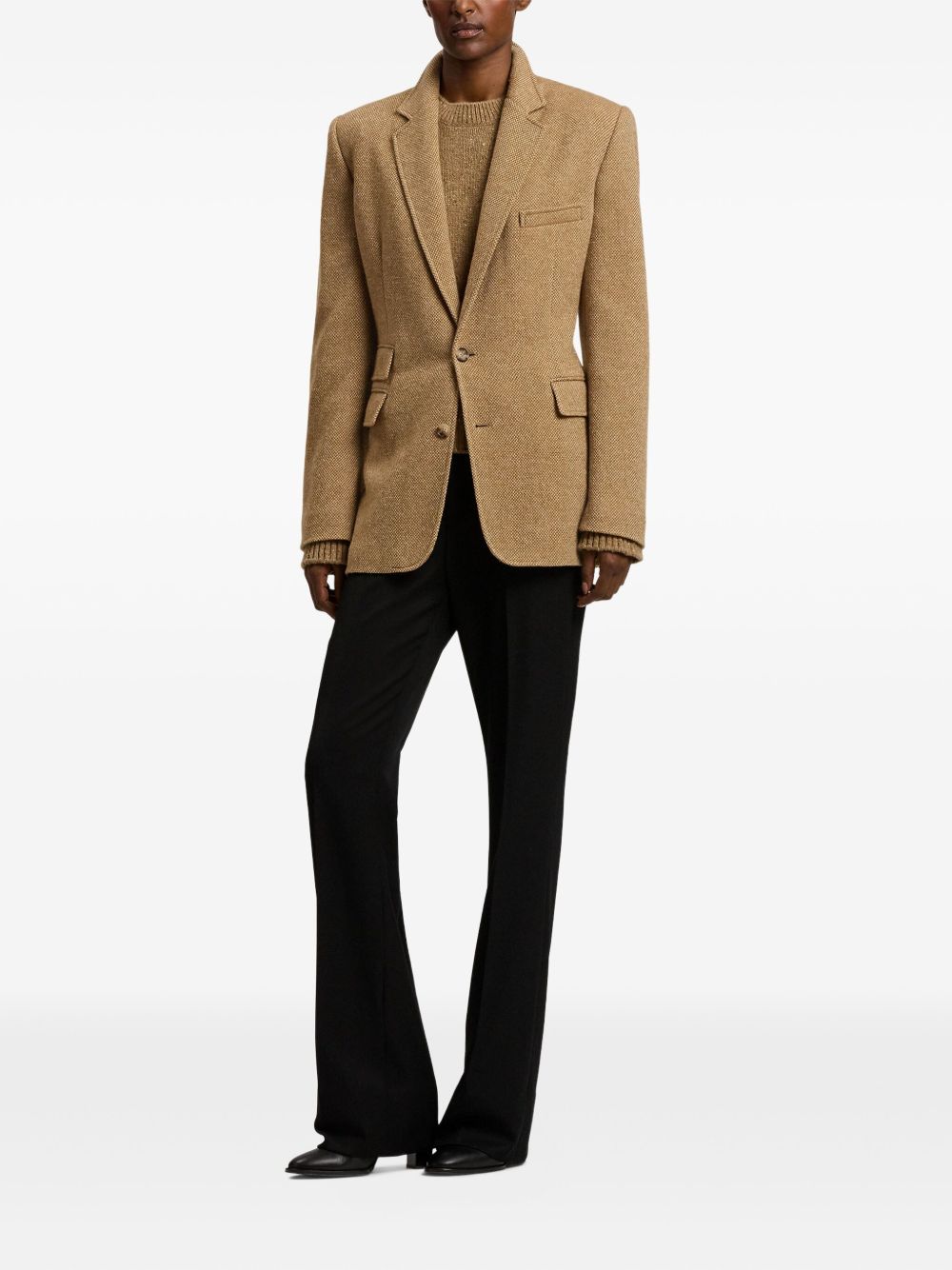 RALPH LAUREN Slim Fit Basket Weave Blazer for Women
