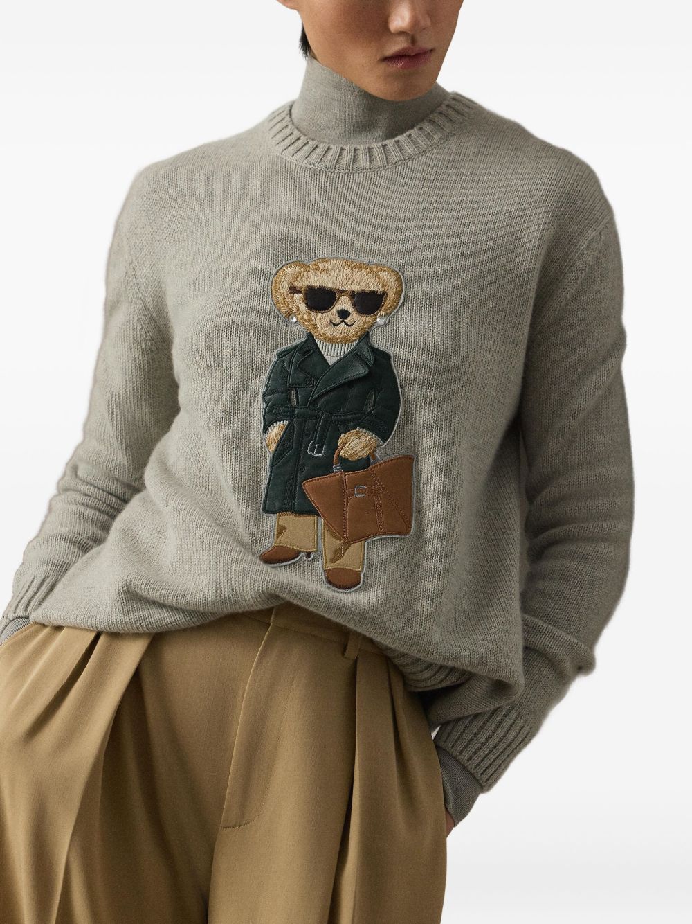RALPH LAUREN Iconic Polo Bear Cashmere Sweater for Women