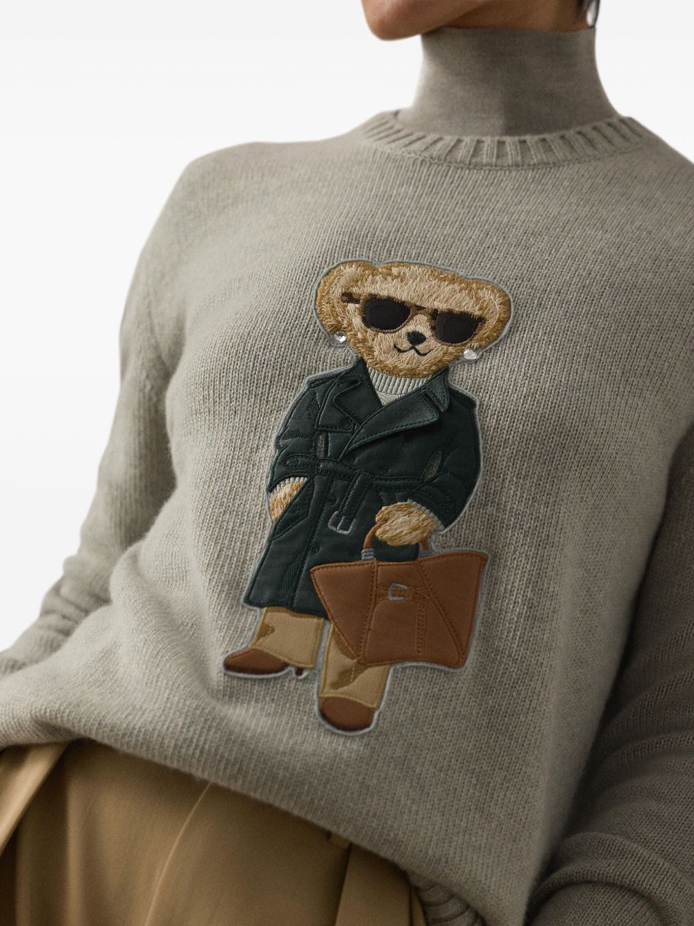 RALPH LAUREN Iconic Polo Bear Cashmere Sweater for Women