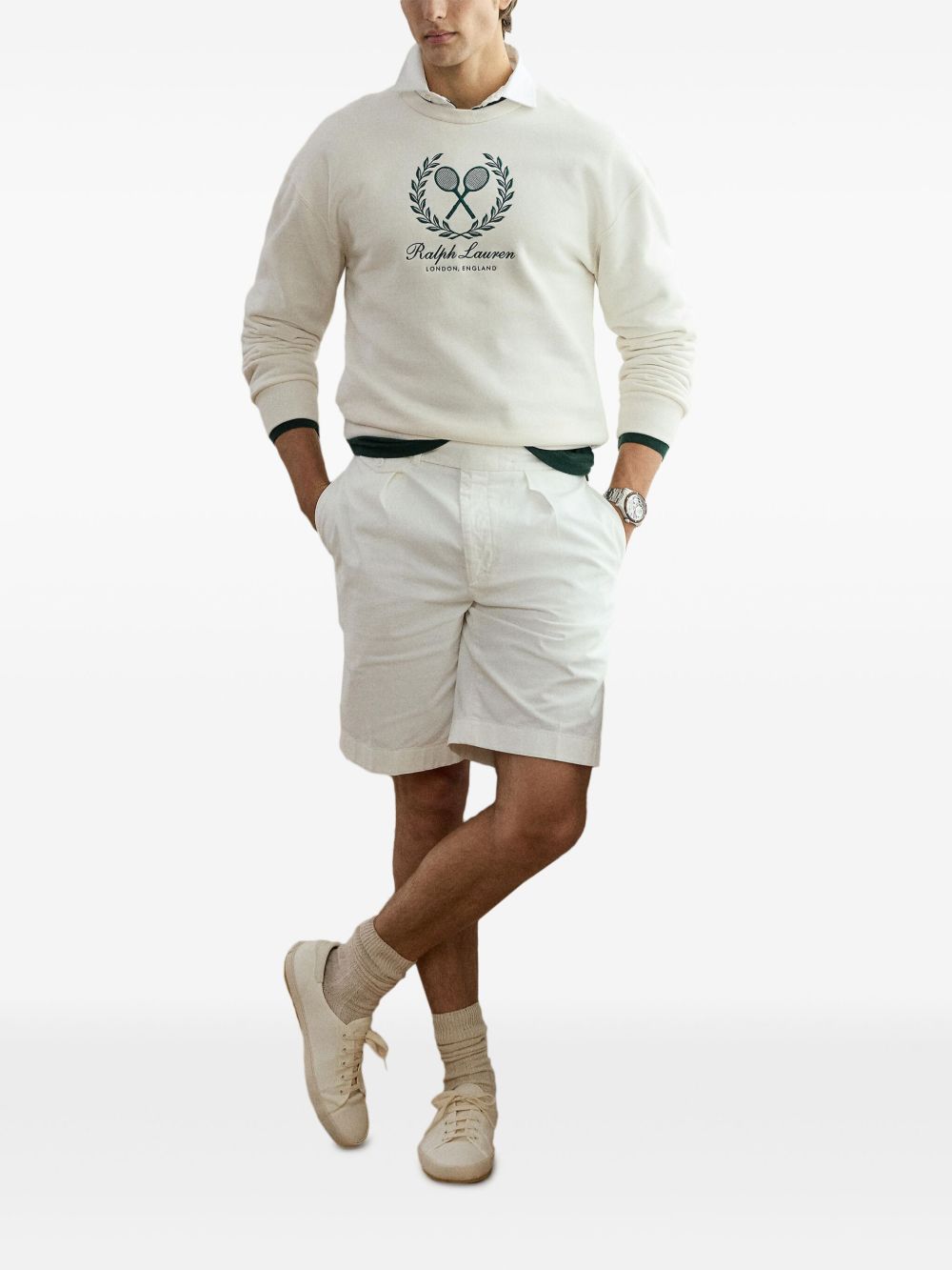 RALPH LAUREN Crewneck Cashmere Blend Sweatshirt - Men