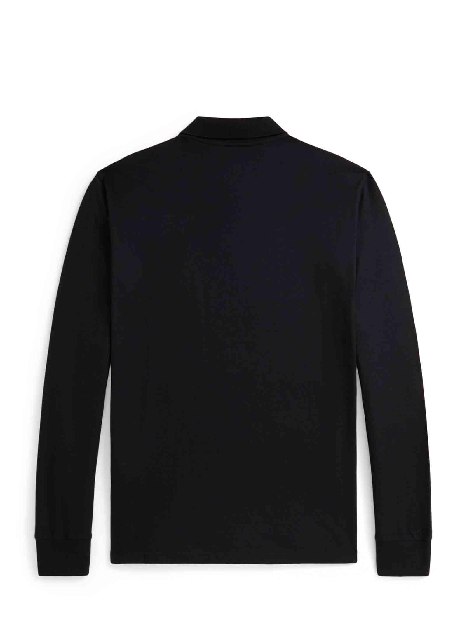 RALPH LAUREN Long-Sleeve Polo Shirt with Bear Logo Patch for Men