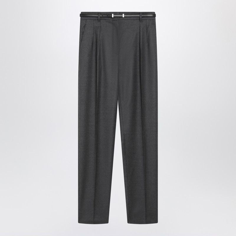 MAX MARA STUDIO Wool Trousers with Pleats and Belt - Women’s FW25