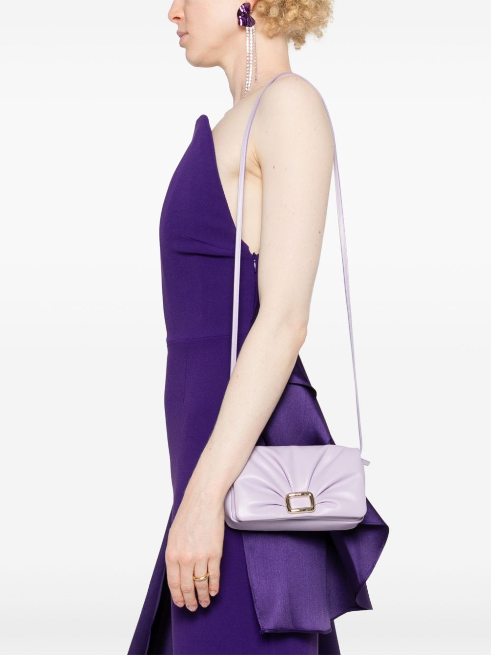 ROGER VIVIER Stylish Mini Handbag with Elegant Gathered Detailing