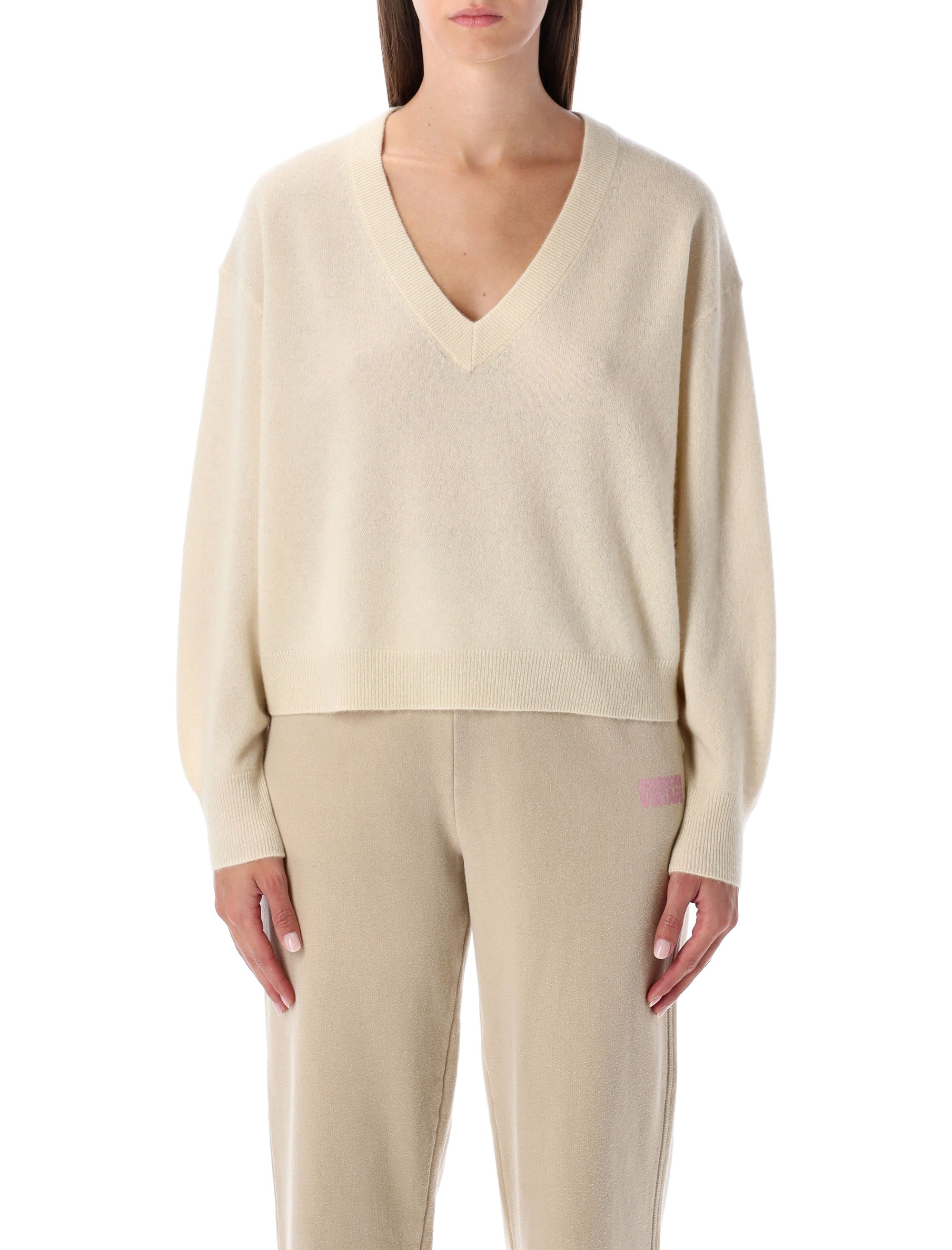 AMERICAN VINTAGE Wool V-Neck Sweater - Perfect for Layering (S)