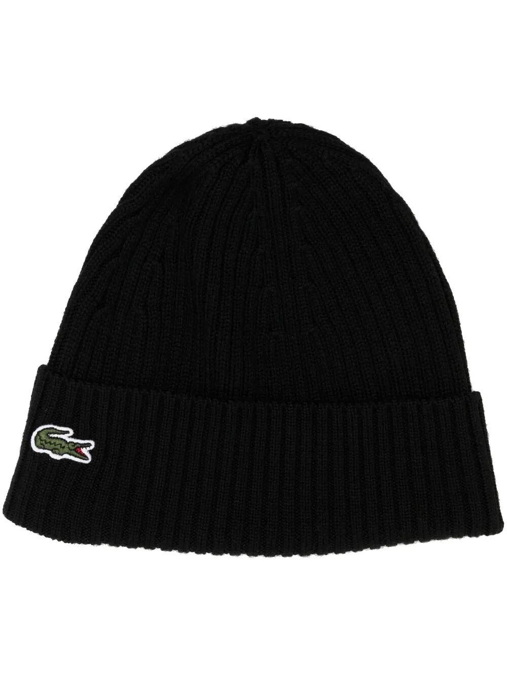 LACOSTE Unisex Rib Knit Brushed Wool Beanie