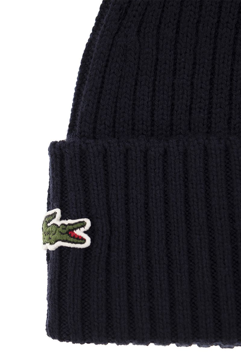 LACOSTE Women's High Lapel Beanie Hat