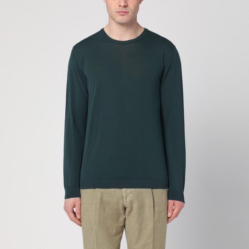 ROBERTO COLLINA Classic Round-Neck Cotton Sweater for Men