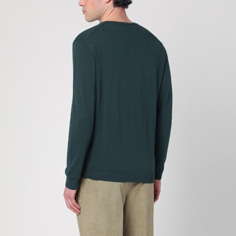 ROBERTO COLLINA Classic Round-Neck Cotton Sweater for Men