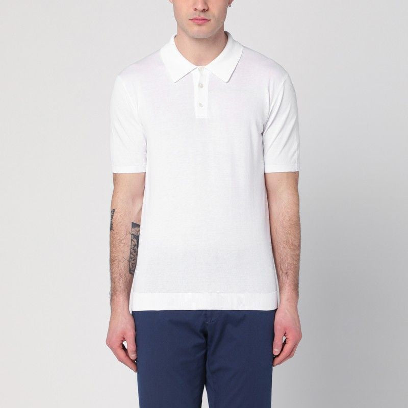 ROBERTO COLLINA Men's Cotton Polo Shirt with Short Sleeves