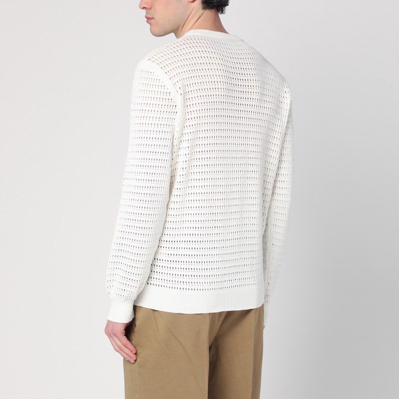 ROBERTO COLLINA Perforated Cotton Sweater - Lightweight and Stylish