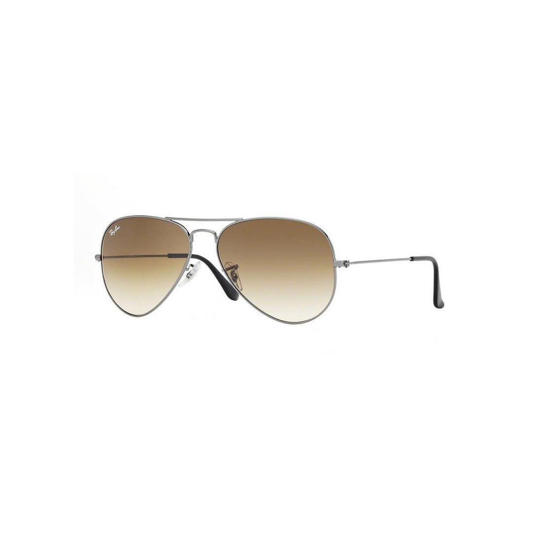 RAY-BAN Aviator Sunglasses with Clear Gradient Lenses