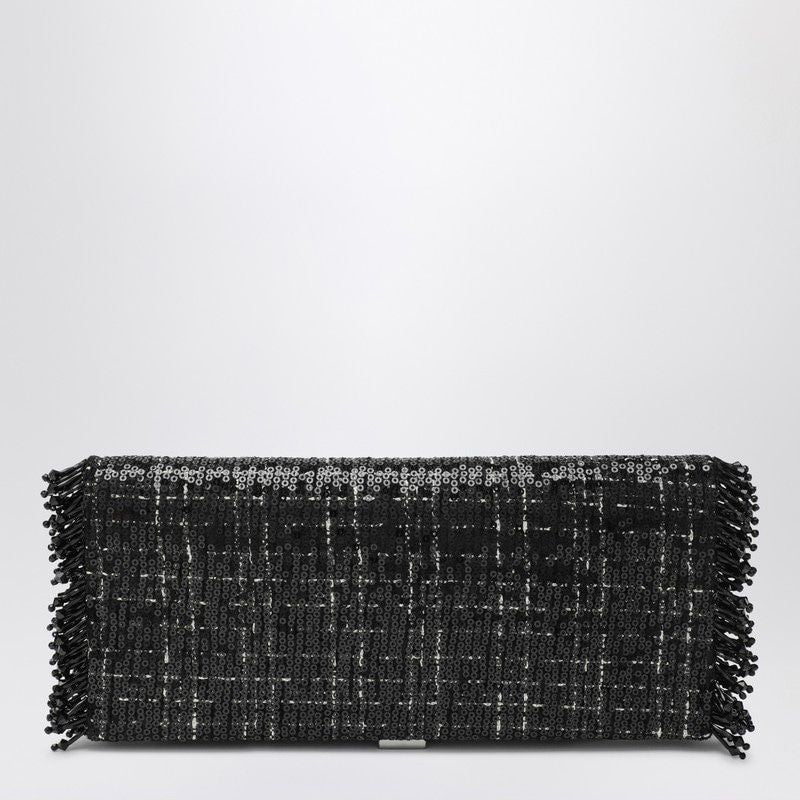 ROGER VIVIER Mini Pilgrim Clutch Handbag with Sequined Details